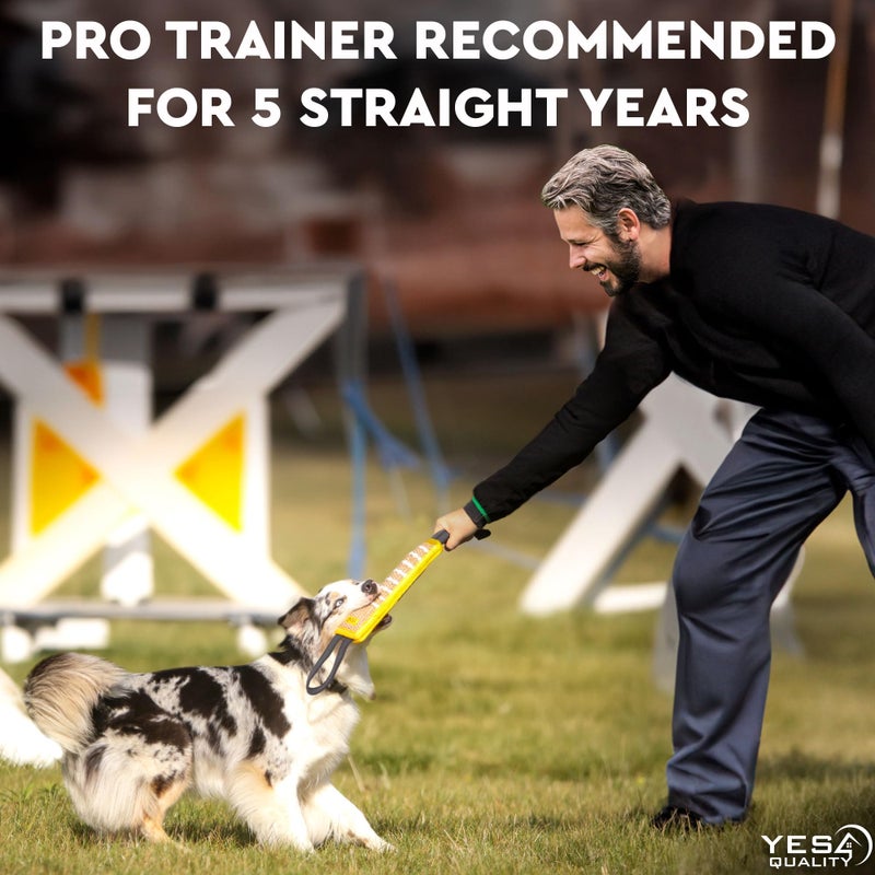 YES4QUALITY Dog Bite Tug Toy 12 x 3.2 Inches - Durable Pull Toy with 2 Soft & Strong Handles - Tough Jute Bite Pillow for Medium to Large Dogs - Ideal for Tug of War, Fetch, K9, Puppy Training & Interactive Play - Image 5